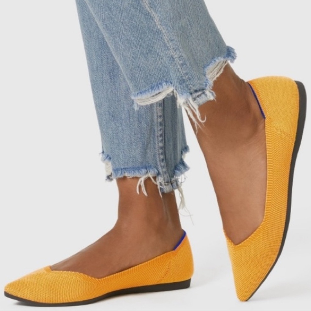 Rothy's Yellow Pointed-Toe Flats